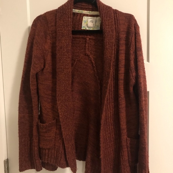 3/$20 Burgundy knit cardigan - Picture 3 of 4